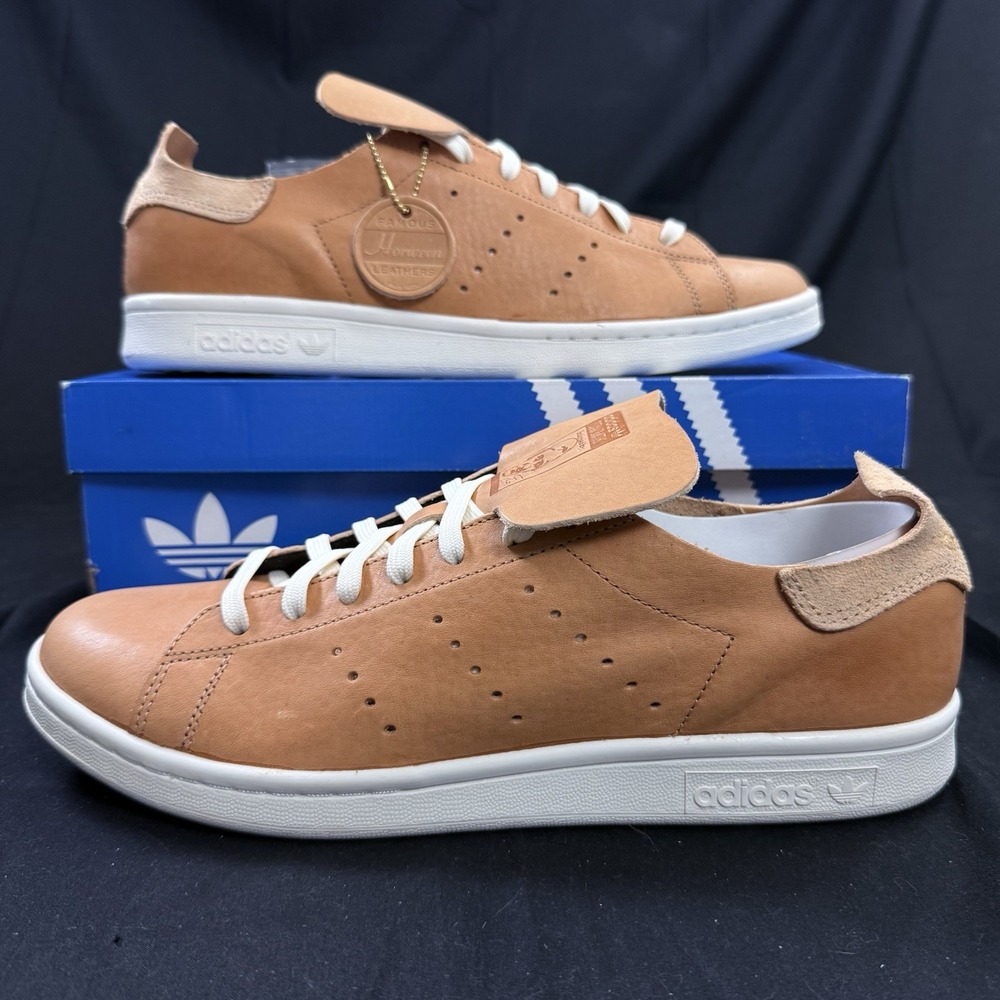 Size 11 Adidas Stan Smith Horween Leather Tan Brown Q16513 Men's Limited Edition